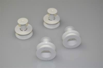 Kurvehjul, WP Generation 2000 opvaskemaskine (øvre, sidder på skinne på siden af kurven)