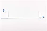 Liste til glashylde, Beko køl & frys - 7 mm x 451 mm x B:99 mm / A:15 mm