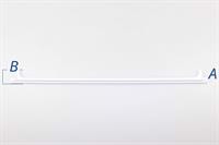 Liste til glashylde, Beko køl & frys - 16 mm x 494 mm x B:33 mm / A:13 mm (bagerste)