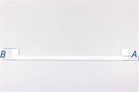 Liste til glashylde, Zanussi køl & frys - 6 mm x 475 mm x B:47 mm / A:16 mm (forreste)