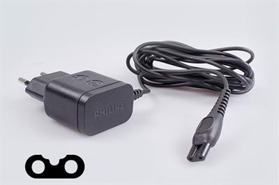 Oplader, Philips hår- & skægtrimmer - 220V/15V